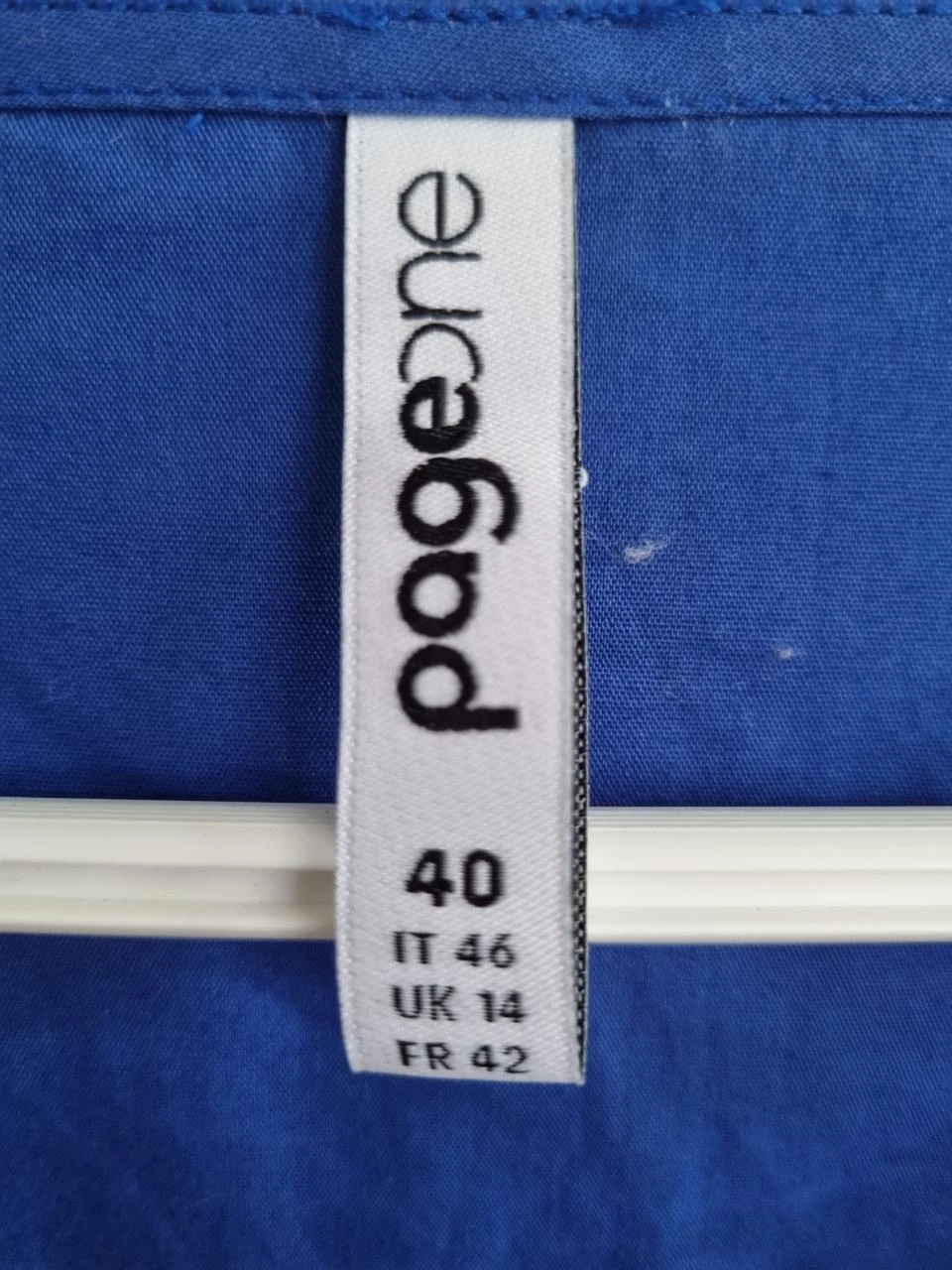 Delicioso vestido de algodón cobalto talla 40 – photo 3